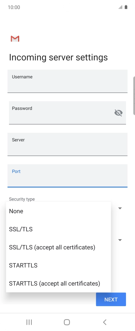 Press None to turn off the function.