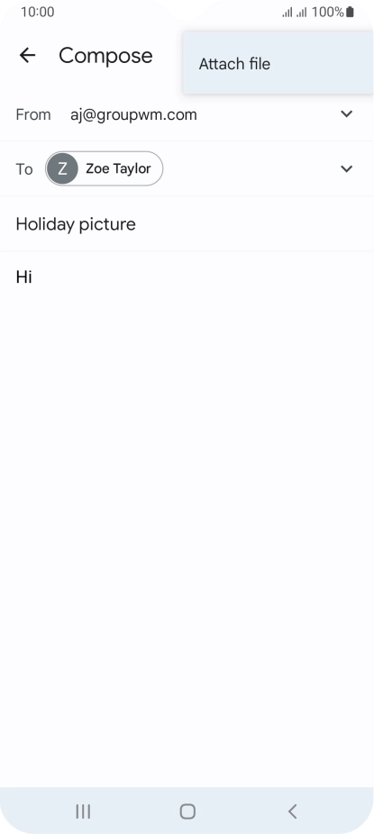 Press Attach file and go to the required folder.
