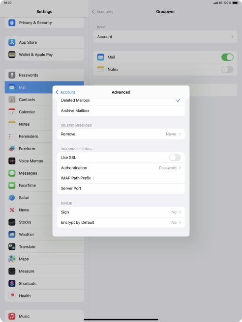 Press the indicator next to 