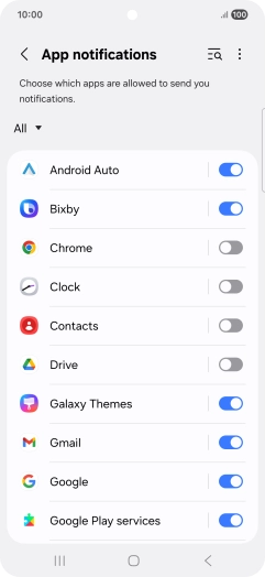Press the drop down list.