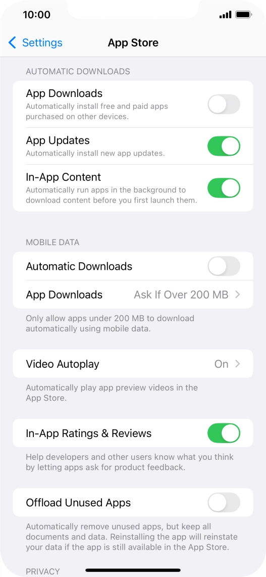 Press the indicator next to 