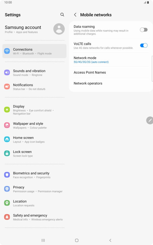 Press Access Point Names.