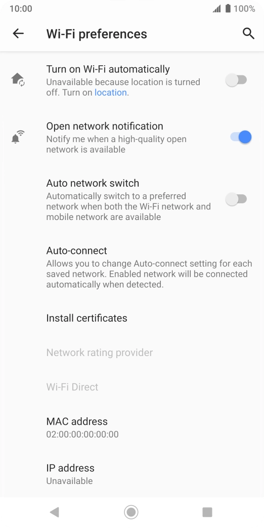 Press the indicator next to 