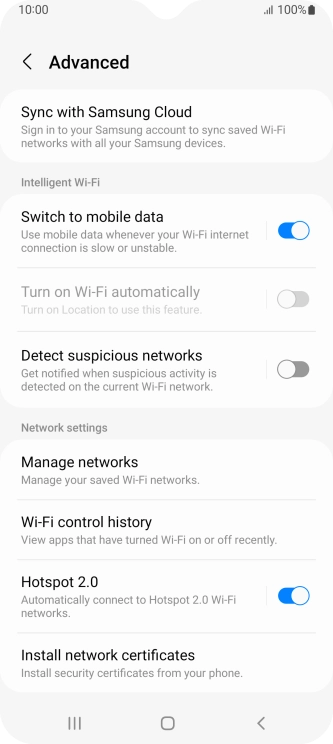 Press the indicator next to 