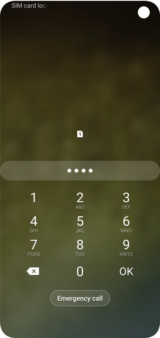 If you're asked to key in your PIN, do so and press OK. The default PIN is 1111.