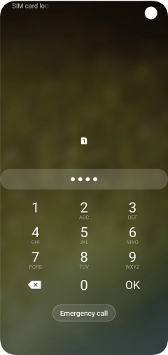 If you're asked to key in your PIN, do so and press OK. The default PIN is 1111.