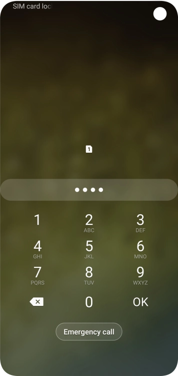 If you're asked to key in your PIN, do so and press OK. The default PIN is 1111.
