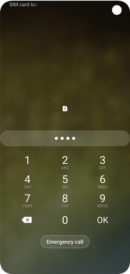 If you're asked to key in your PIN, do so and press OK. The default PIN is 1111.