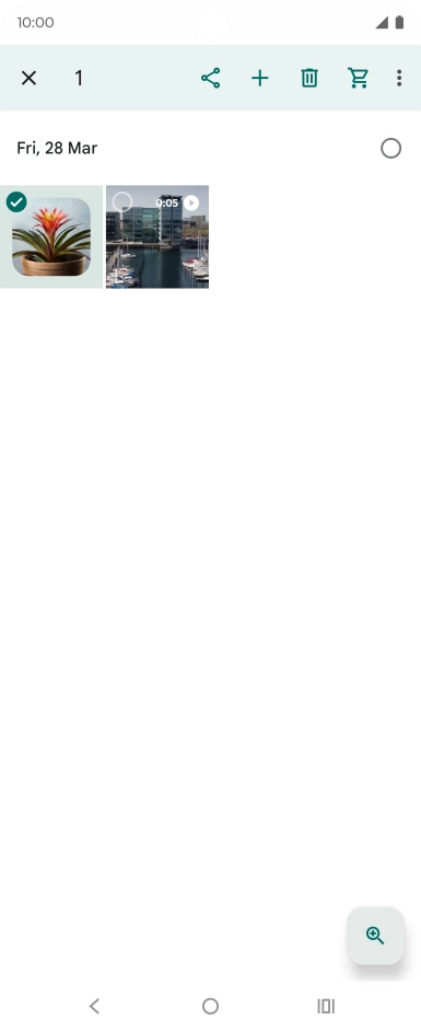 Press the required pictures or videos.