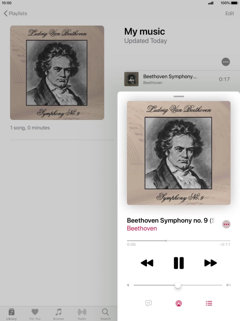Press arrow right to go to the next audio file.