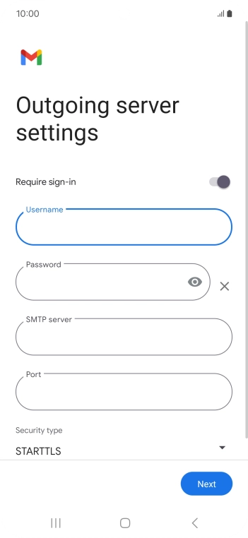 Press the field below 