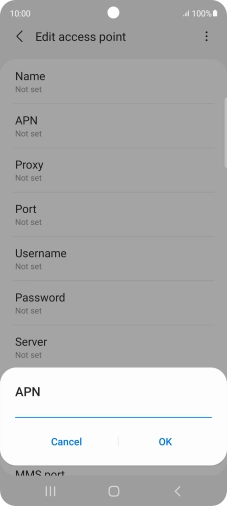 Key in everywhere and press OK.