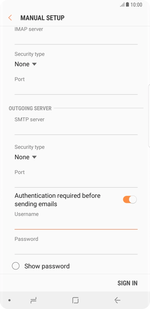 Press the field below 