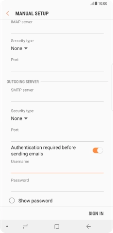 Press the field below 