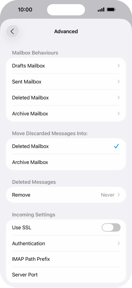 Press the indicator next to 