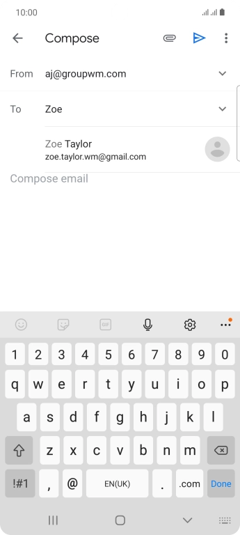 Press the required contact.