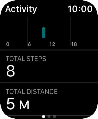 Keep sliding upwards and follow the instructions on the screen to see an activity summary for the current week or to adjust the daily activity goal.