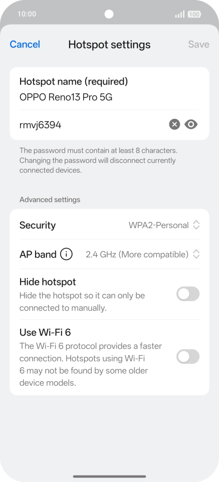 Press the field below 