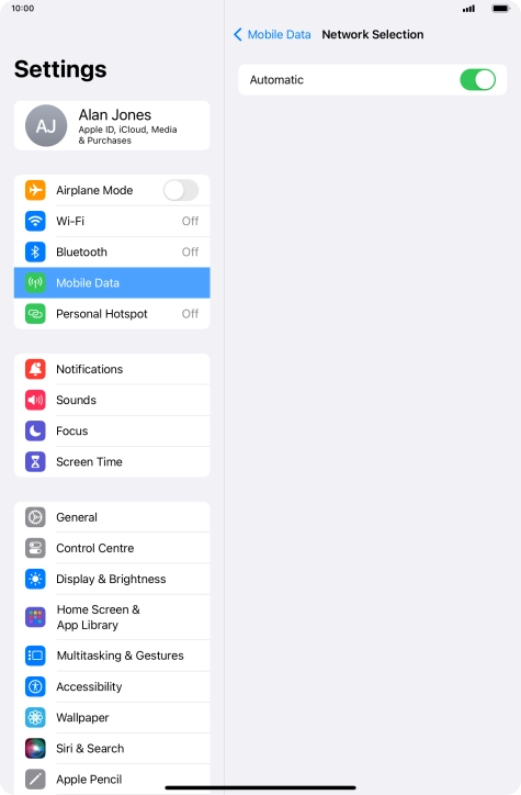 Press the indicator next to 