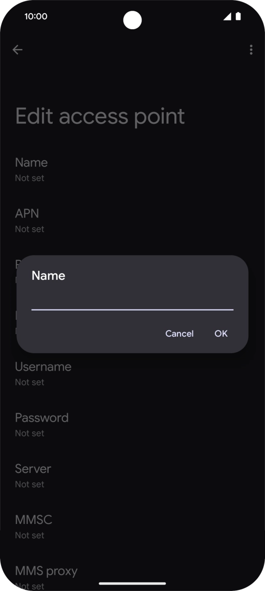 Key in EE Internet and press OK.