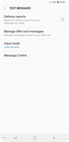 Press Message Centre.