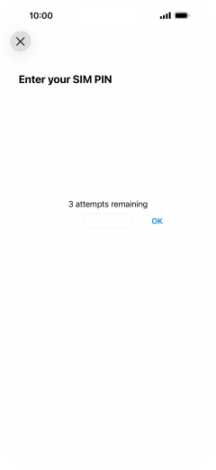 If your SIM is locked, key in your PIN and press OK. The default PIN is 1111.