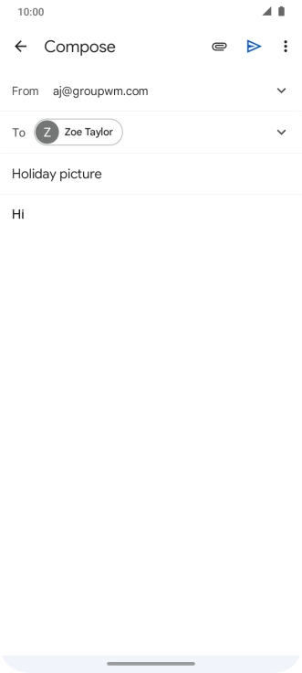 Press the attachment icon.