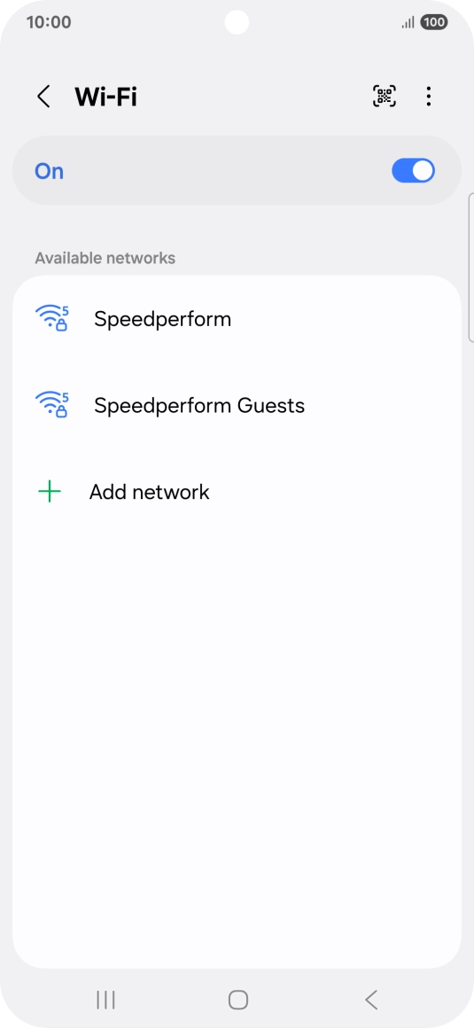 Press the required Wi-Fi network.