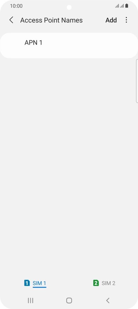 Press the required SIM.