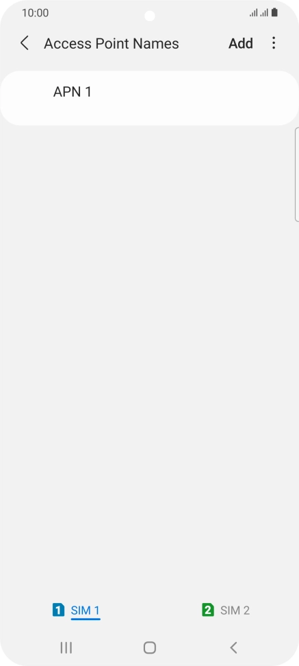 Press the required SIM.