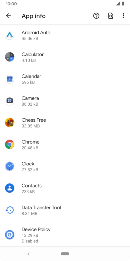 Press the required app.