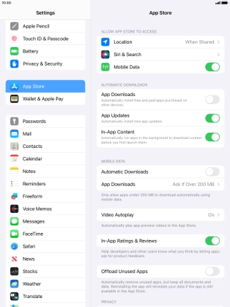 Press the indicator next to 