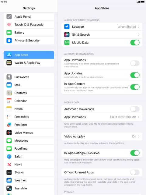 Press the indicator next to 