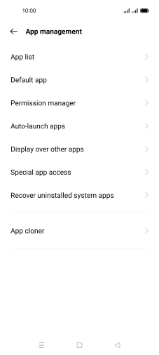 Press Permission manager.