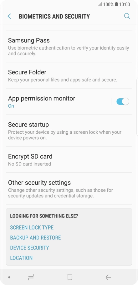 Press Other security settings.