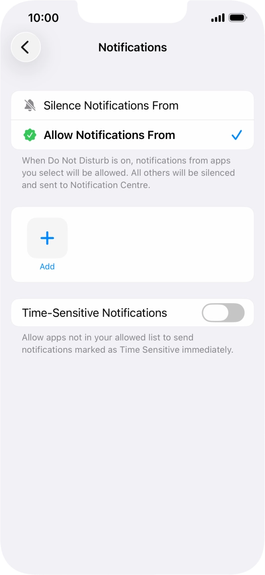Press the indicator next to 