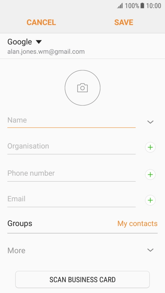 Press the address book drop down list.