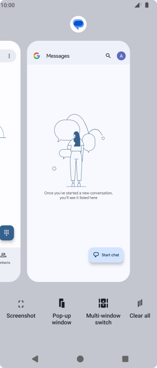 To end one running application, slide your finger upwards on the required application.