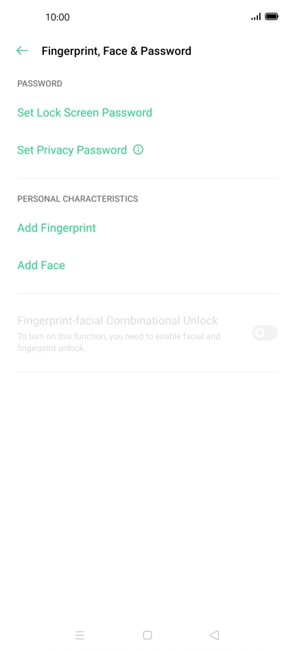 Press Add Fingerprint.