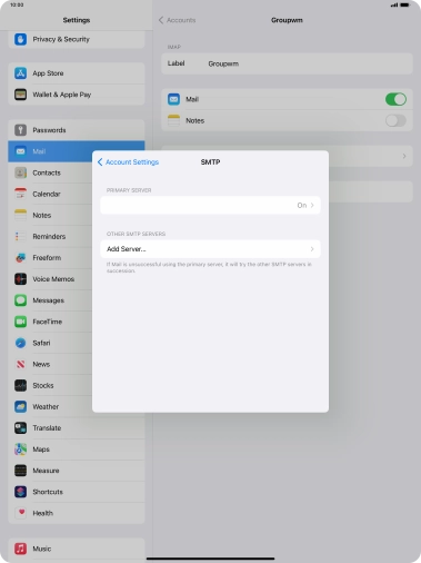Press the field below 