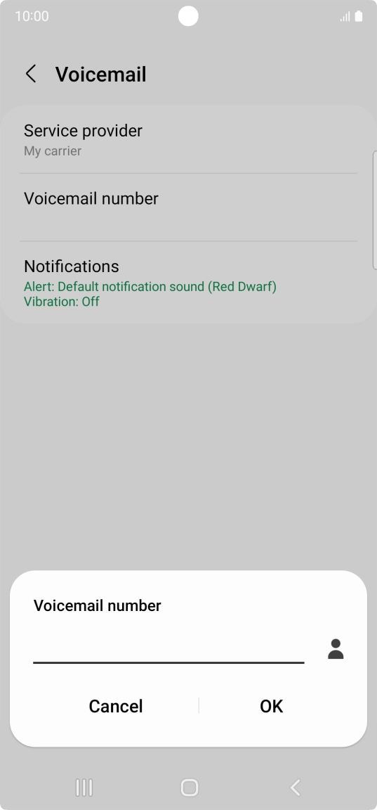 Key in +447953222222 and press OK.