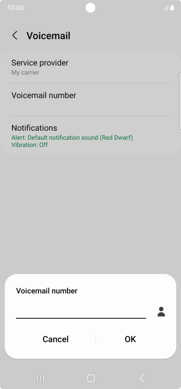 Key in +447953222222 and press OK.