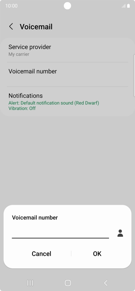 Key in +447953222222 and press OK.