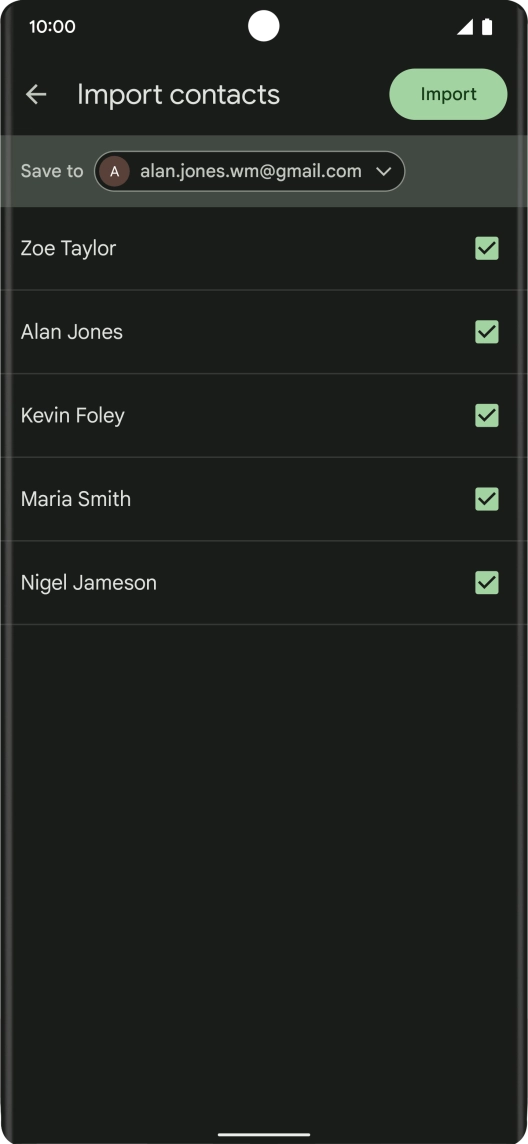 Press the drop down list next to 