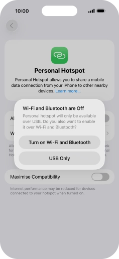 If Wi-Fi is turned off, press Turn on Wi-Fi and Bluetooth.