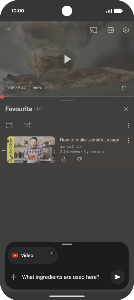 Follow the instructions on the screen to type or speak the required question for the video.