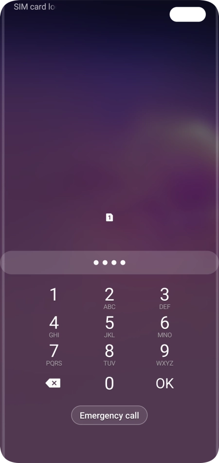 If you're asked to key in your PIN, do so and press OK. The default PIN is 1111.
