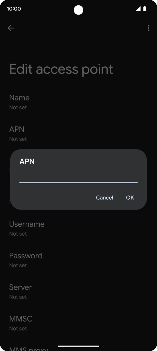 Key in everywhere and press OK.