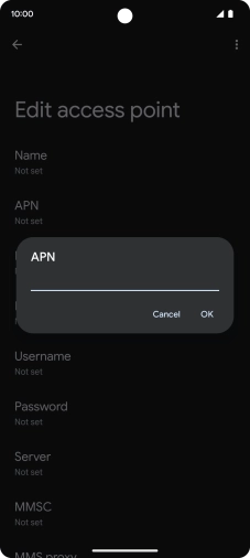 Key in everywhere and press OK.