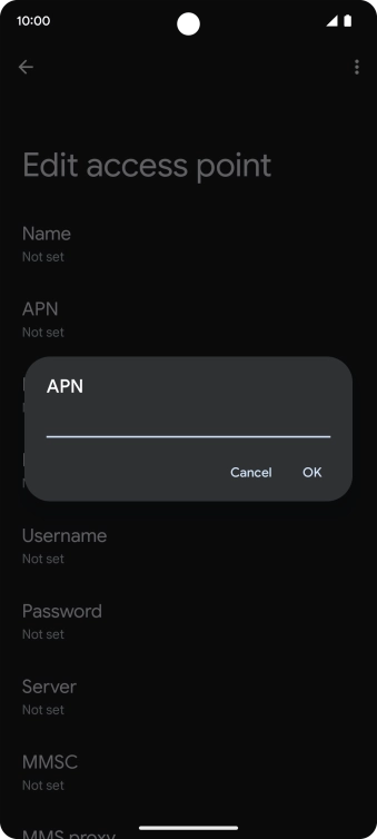 Key in everywhere and press OK.
